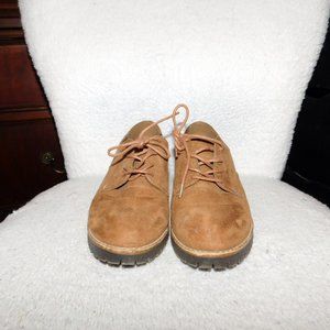 Brown Chunky-Sole Oxfords